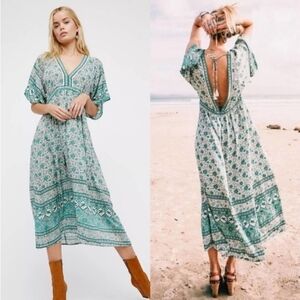 SAMPLE Spell Kombi Boho Midi Gown size small